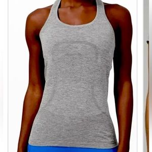 Grey Lululemon swiftly tank top